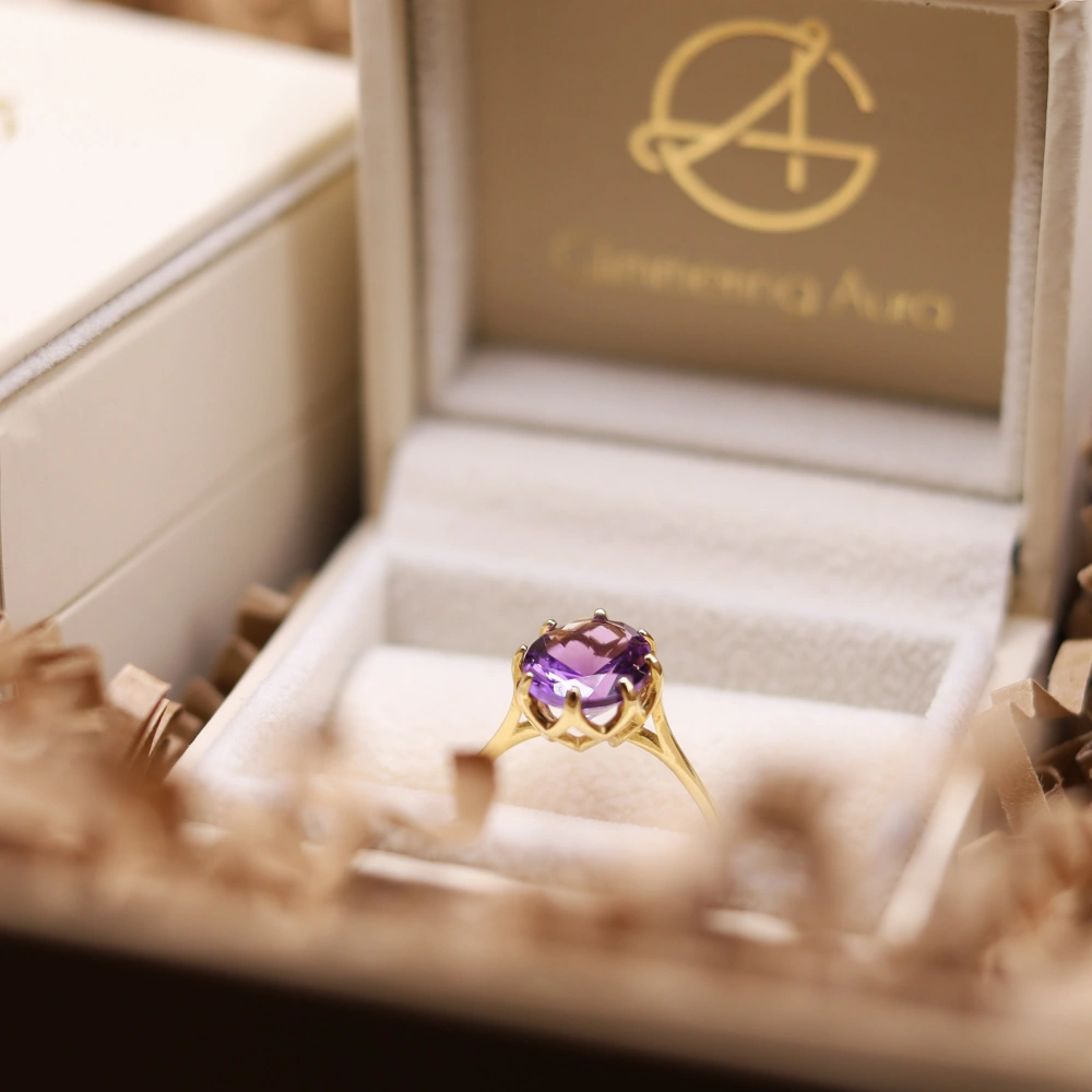 Purple Amethyst Ring - Quiet Strenght